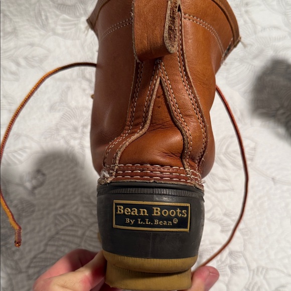 L.L. Bean Tan and Brown Lace-Up Boots - Picture 3 of 16